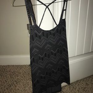 Black and Grey Tribal Print Tank Top
